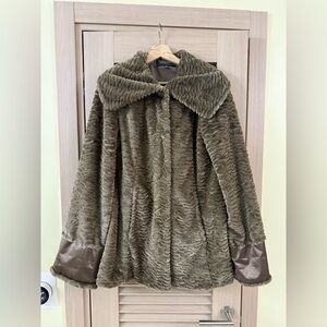 Olive Green Faux Fur Coat